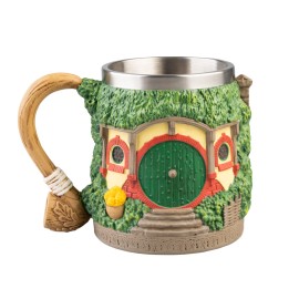 THE LORD OF THE RINGS HOBBITON TANKARD WITH STEEL CUP