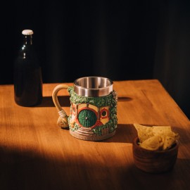THE LORD OF THE RINGS HOBBITON TANKARD WITH STEEL CUP 2