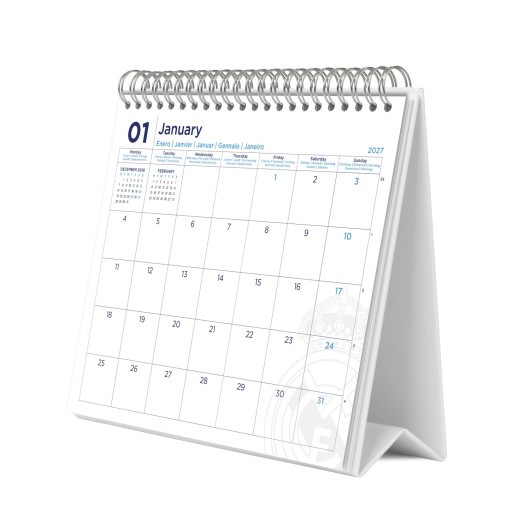 REAL MADRID 2026/2027 SEASON 2027 DESK CALENDAR