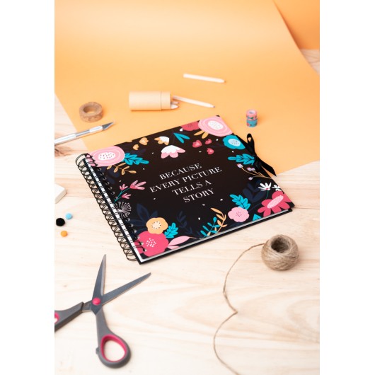 SCRAPBOOK ALBUM FOTO 26X26CM 40 PAGINAS BLUMMEN