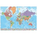POSTER MAPA MUNDO ITA FISICO POLITICO