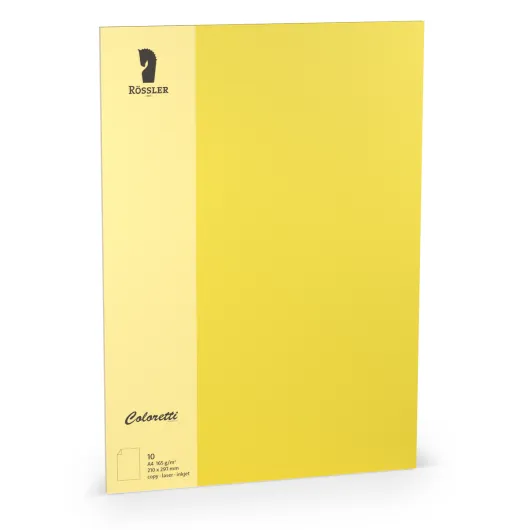 TARJETA A4 COLORETTI 10 UNIDADES AMARILLO