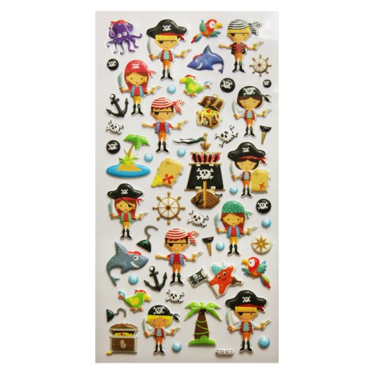 PEGATINAS TWEENY FOAMY PIRATAS