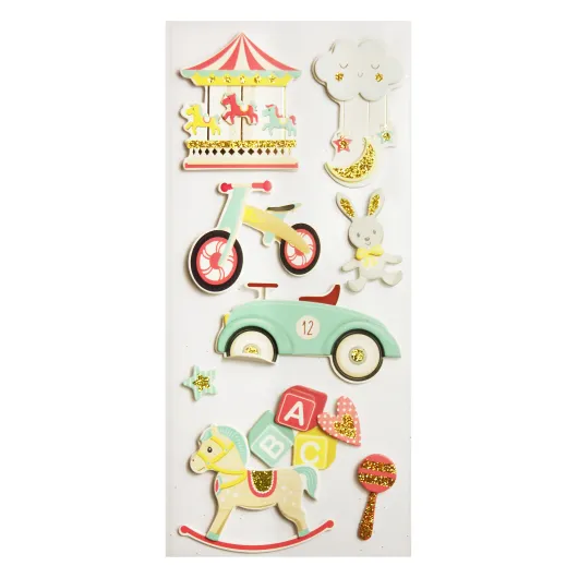 PEGATINAS SCENY SCRAP & DECO CARRUSEL RELIEVE