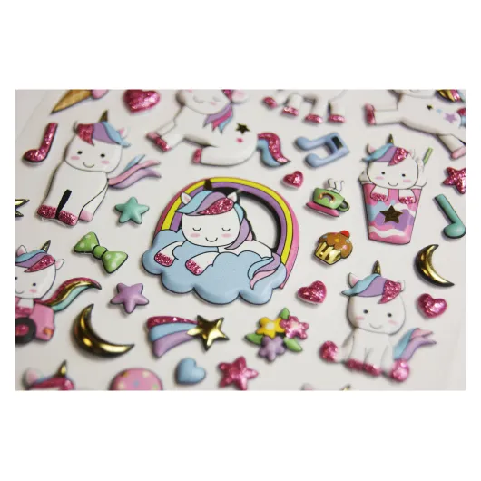 PEGATINAS TWEENY FOAMY UNICORNIOS GLITTER
