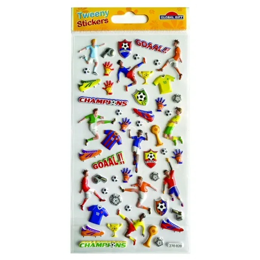 PEGATINAS TWEENY FOAMY FUTBOL GLITTER