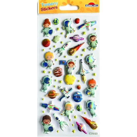 PEGATINAS TWEENY FOAMY ASTRONAUTAS HOLOGRAFICO