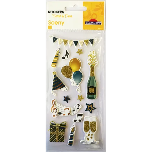 PEGATINAS SCENY SCRAP & DECO CELEBRACION GLITTER