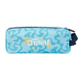 Estuche rectangular Disney Stitch tropical azul con cremallera 2