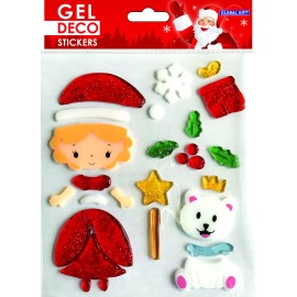PEGATINAS GEL DECO NAVIDAD PRINCESA