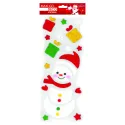 PEGATINAS MAXI GEL DECO NAVIDAD MUÑECO DE NIEVE