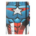 CUADERNO PREMIUM A5 CON BOLIGRAFO MARVEL CAPITAN AMERICA - UNIFORME