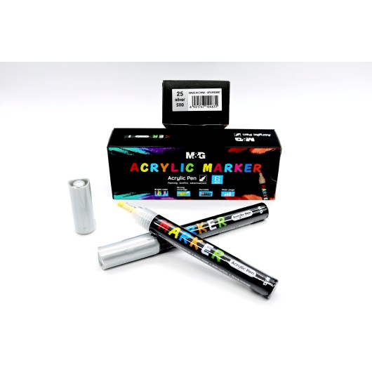 SET ROTULADORES PINTURA ACRILICA PLATA 25 S110