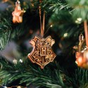 SET DE 3 ADORNOS DE NAVIDAD HARRY POTTER-SNITCH DORADA, NIMBUS2000 Y ESCUDO HOGWARTS