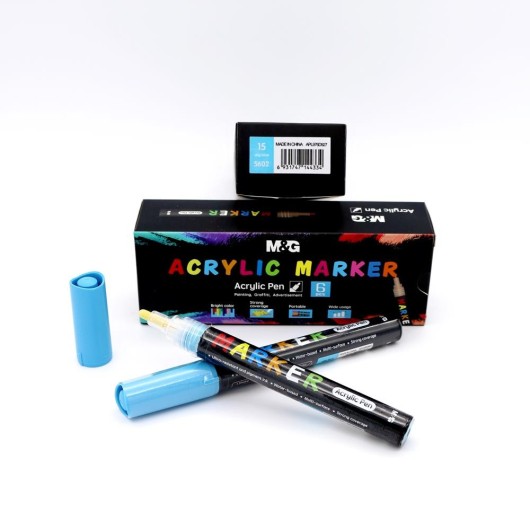 SET ROTULADORES PINTURA ACRILICA AZUL 15 S602