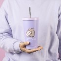 VASO DE ACERO CON PAJITA PUSHEEN MOMENTS
