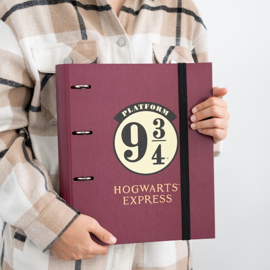 CARPETA 4 ANILLAS HARRY POTTER PLATAFORMA 9 3/4
