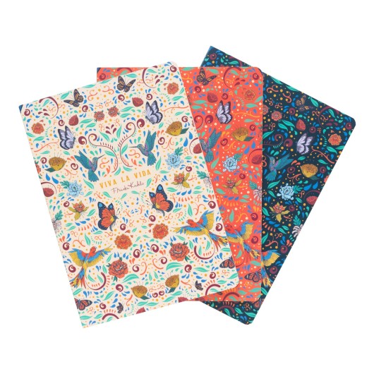 PACK 3 CUADERNOS A5 FRIDA KAHLO VIVA LA VIDA