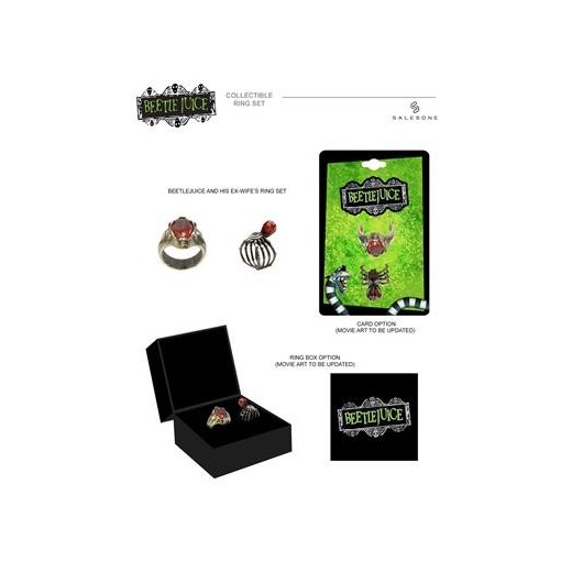 SET DE 2 ANILLOS BEETLEJUICE BIOEXORCISTA Y EXMUJER