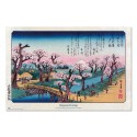 POSTER CHERRY TREES IN BLOOM ON THE EMBANKMENT AT KOGANEI UTAGAWA HIROSHIGE