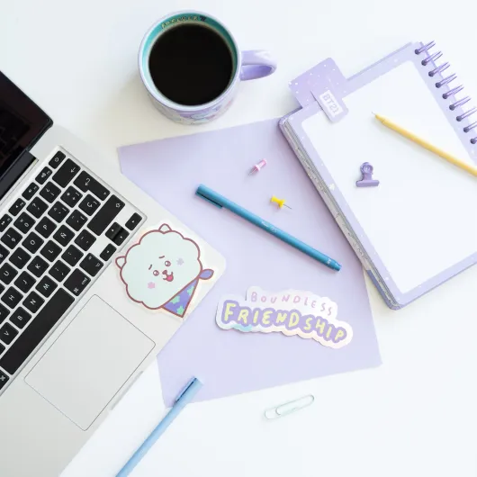 PACK 2 PEGATINAS VINILO BT21 THE JOURNEY RJ