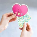 PACK 2 PEGATINAS VINILO BT21 THE JOURNEY TATA