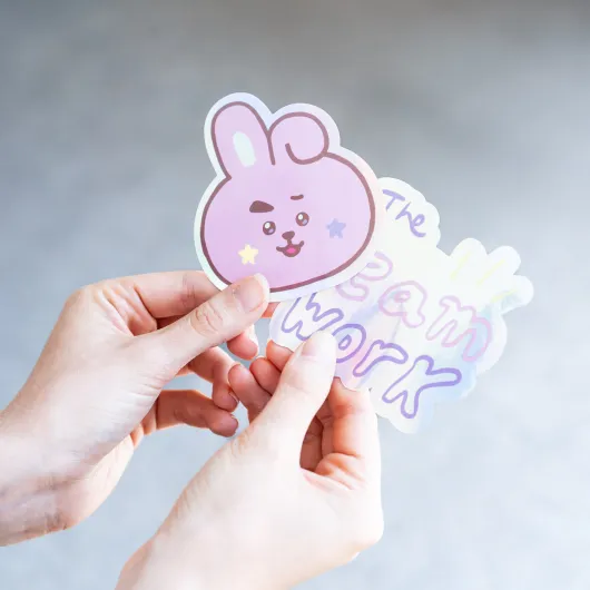 PACK 2 PEGATINAS VINILO BT21 THE JOURNEY COOKY