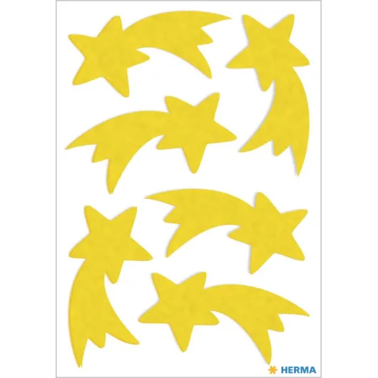 PEGATINAS MAGIC ESTRELLAS NAVIDAD FIELTRO AMARILLO