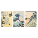 PACK 3 CUADERNOS A6 LA GRAN OLA DE KANAGAWA HOKUSAI