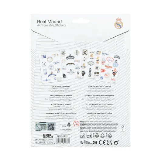 PEGATINAS REUTILIZABLES REAL MADRID