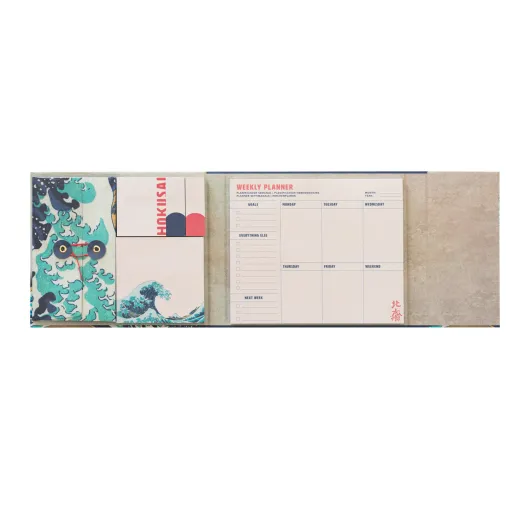PLANIFICADOR SEMANAL CON NOTAS ADHESIVAS HOKUSAI