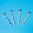 Set bolígrafos gel borrable Stitch tropical colores surtidos sobre fondo azul