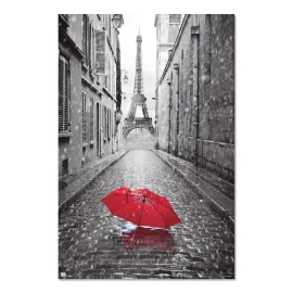 POSTER PARIS PARAGUAS ROJO