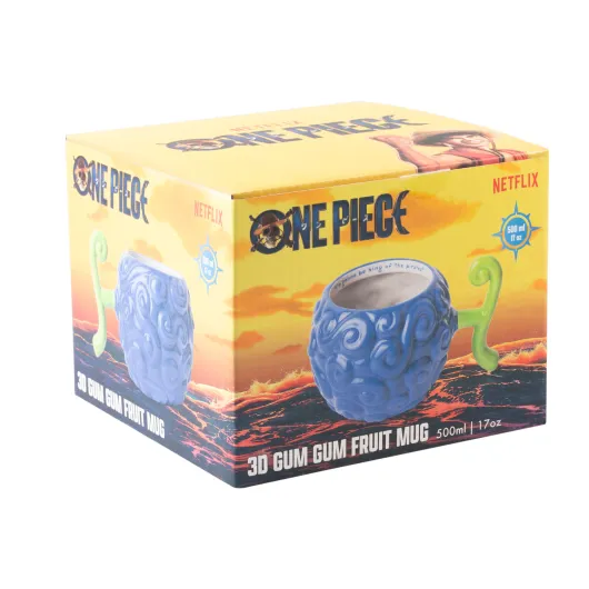 TAZA 3D ONE PIECE NETFLIX FRUTA GUM-GUM