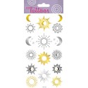 TATUAJES TEMPORALES SOLES Y LUNAS