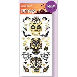 TATUAJES TEMPORALES HALLOWEEN CALAVERAS CATRINAS