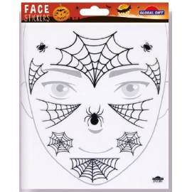 MASCARA DE PEGATINAS HALLOWEEN TELARAÑAS