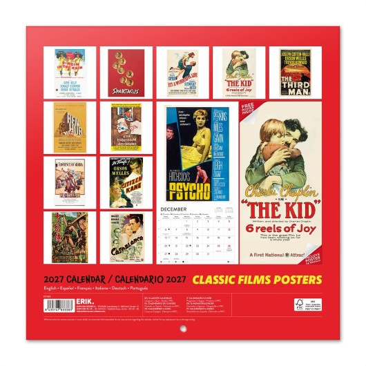 CALENDARIO 2027 30X30 CLASICOS DEL CINE