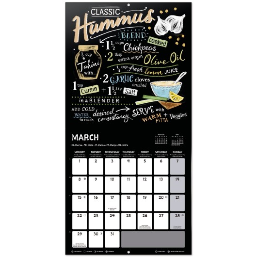 CALENDARIO 2027 30X30 RECETAS FOODIES