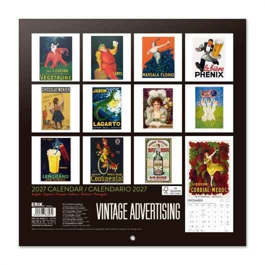 CALENDARIO 2027 30X30 PUBLICIDAD VINTAGE