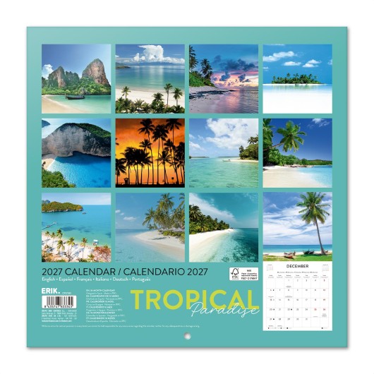 CALENDARIO 2027 30X30 PARAISO TROPICAL