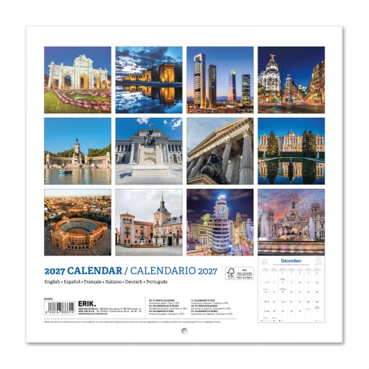 CALENDARIO 2027 30X30 MADRID