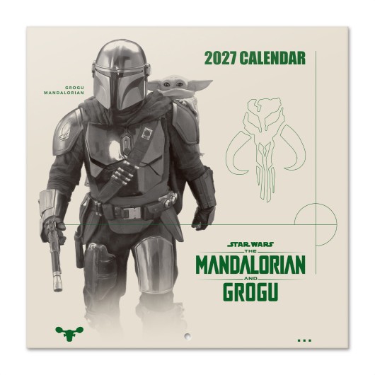 CALENDARIO 2027 30X30 STAR WARS THE MANDALORIAN AND GROGU