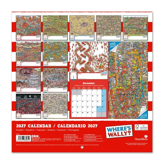 CALENDARIO 2027 30X30 DONDE ESTA WALLY?