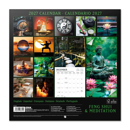 CALENDARIO 2027 30X30 FENG SHUI Y MEDITACION