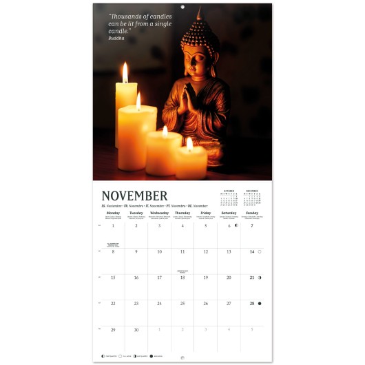 CALENDARIO 2027 30X30 FENG SHUI Y MEDITACION