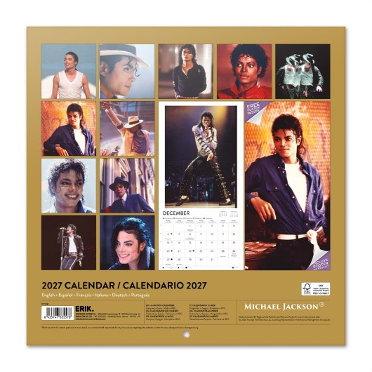 CALENDARIO 2027 30X30 MICHAEL JACKSON