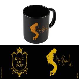 TAZA MICHAEL JACKSON KING OF POP NEGRA