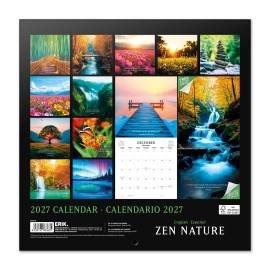 CALENDAR 2027 30X30 ZEN NATURE US 2
