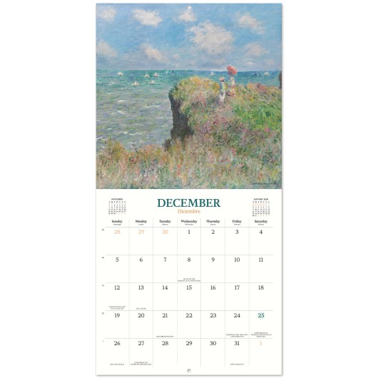 CALENDAR 2027 30X30 MONET US